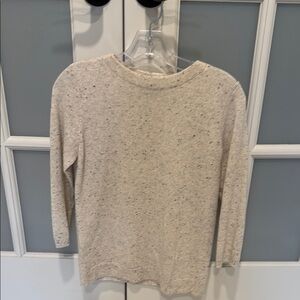 Cream Speckled Long Sleeve Top